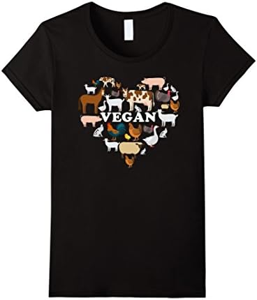 Womens Vegan Shirt Friends Not Food Small Black