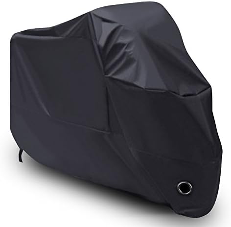 All Season Waterproof Sun Motorcycle Cover, 210D Oxford Durable &amp; Tear Proof, Fits up to 104" Motorcycles Like Honda, Yamaha, Suzuki, Harley and More