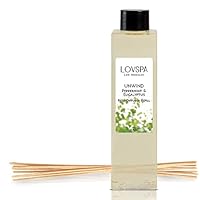 LOVSPA Unwind Peppermint & Eucalyptus Reed Diffuser Oil Refill with Replacement Reed Sticks | Fresh Peppermint, Aromatic Eucalyptus & Creamy Vanilla | Invigorating & Stress Relieving Home Fragrance