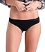 COMFORTABLE CLUB Women's Microfiber Modal Thong Panties Underwear (Medium, Jet Black)