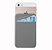 Magic Vosom Card Secure Holder Stick on Lycra Wallet Pouch Support iPhone 6 7 Samsung Galaxy and Blu Smartphones Grey