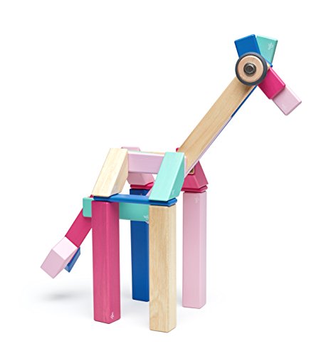42 Piece Tegu Magnetic Wooden Block Set, Blossom