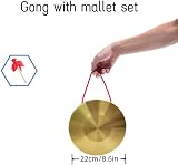 BigTree 22cm Brass Copper Gong with Mallet Traditional Chinese Percussion view 3