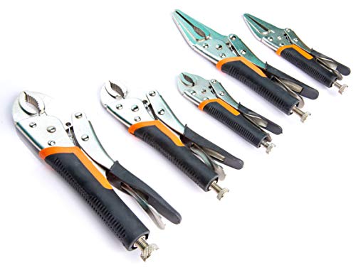 image for Fstop Labs 5 Pack Set Locking Pliers Set, 5 Inch, 7 Inch and 10 Inch C