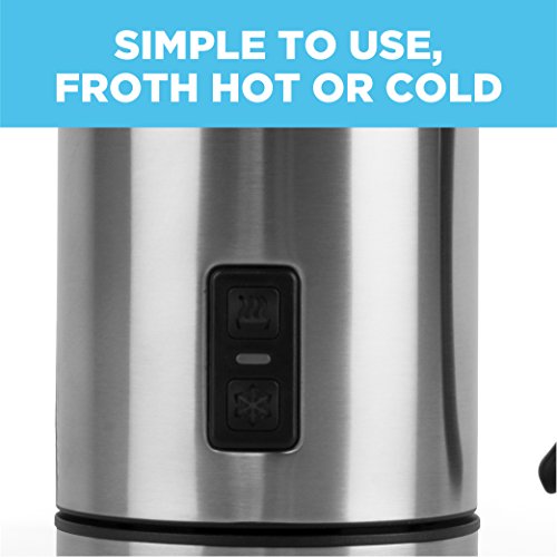 Westinghouse WMF008 Frother Milk Steamer with Push-Button Power and Automatic Shut-Off, Stainless Steel