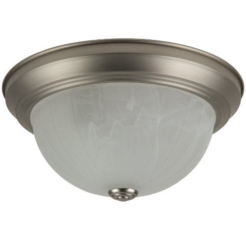 Sunlite Dbn11 Al 11 Inch Dome Ceiling Fixture Brushed Nickel