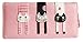 Nawoshow Women Wallet Cute Cat Wallet Bifold Long Purse with Zipper