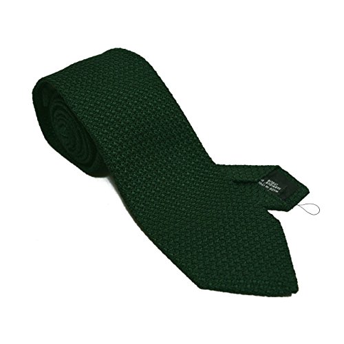 Italian Grenadine Silk Tie by Ambition Menswear – Handmade in Italy (Racing Green)