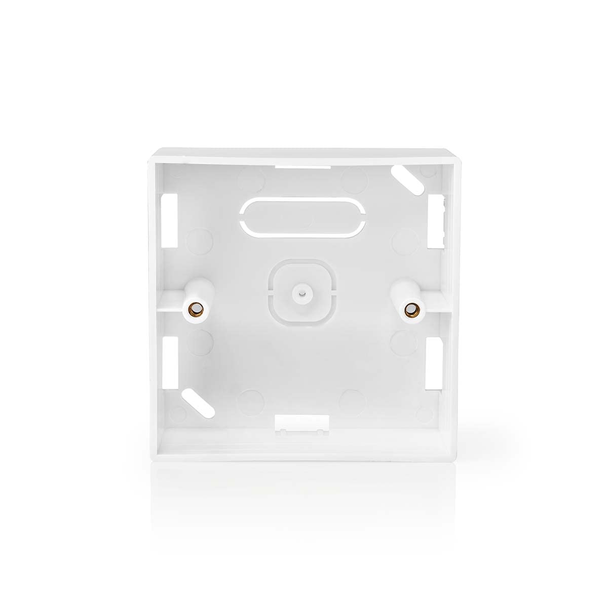 Nedis Back Box for Smart Switches, Surface Mounted with Multiple Cable Openings, 86 x 86 x 35 mm, ABS, White – Compatible with Nedis SmartLife