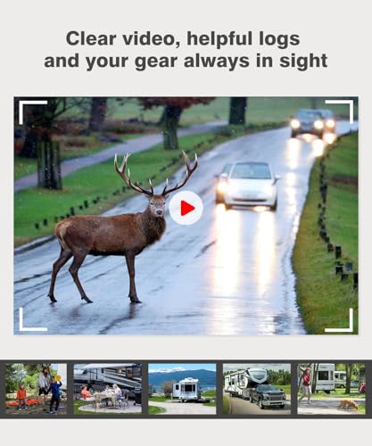 AUTO-VOX Wireless RV Backup Camera, 30Min Plug and Play Setup, Smooth Live View Even Past 60ft, 7.2" 1080P DVR Monitor, Super IR Night Vision Back up Camera Works with Pre-Wired RV, 5th Wheel, Trailer