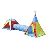 Loowan One Dome Tent-One Indian Tent-One Tunnel 3-in-1 Indoor And Outdoor Children Play Tent.Children's Playground Toys