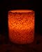 Genuine Wax Cake Style Flameless LED Candle - Auto Timer & Remote Control - Battery Operated - Scented (French Vanilla)