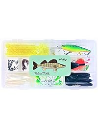 Walleye   Kit de pesca 112 piezas Lures Jigs   Arnés giratorio con ganchos