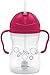 b.box Sippy Cup with Innovative Weighted Straw | Easy-Grip Handles | Color: Raspberry | 8 oz. | BPA-Free | Phthalates & PVC Free | Dishwasher Safe