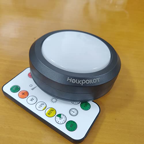 HOLKPOILOT Puck Lights with Remote, Color Changing LED Puck Lights