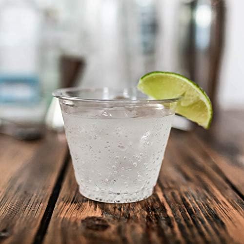 Clear Plastic Cups 100 ct. | Disposable Plastic Tumblers | Use as Dessert Cups or Wine Glasses | Great Party & Wedding Cups | 9 Oz Tossware Cocktail Glass