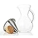 Apace Living Pour Over Coffee Maker Set w/Coffee Scoop and Cork Lid - Elegant Coffee Dripper Pot w/Glass Carafe & Permanent Stainless Steel Filter (1000 ml / 34 oz)