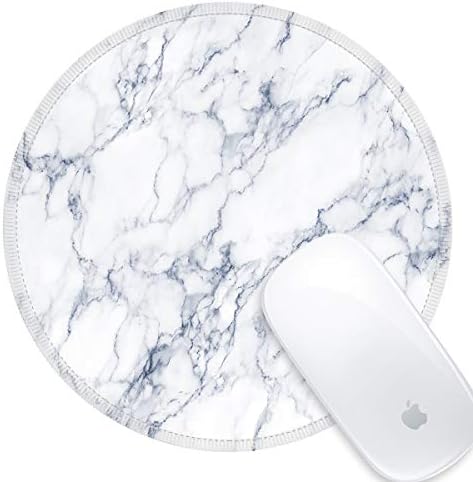 Galdas Mouse Pad White Black Purple Marble Mousepad Non-Slip Rubber Gaming Mouse Pad Round Mouse Pads for Computers Laptop - Marble