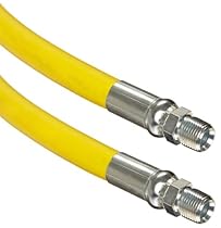 Continental ContiTech Gorilla Yellow Nitrile Rubber Multipurpose Industrial Hose Assembly, 1/4