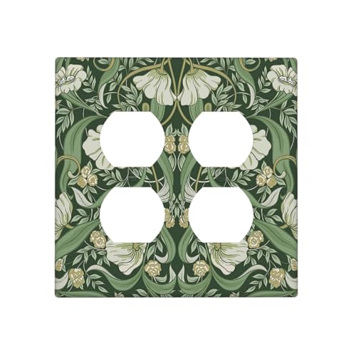 William Morris Floral Double Switch Plate