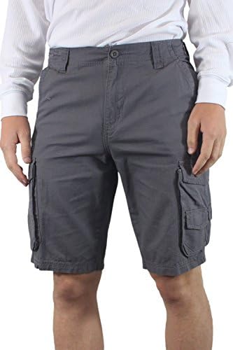 Subculture Men's Ripstop Cargo Shorts Size 30 - 40 Classic Fit Short (31, Gray)
