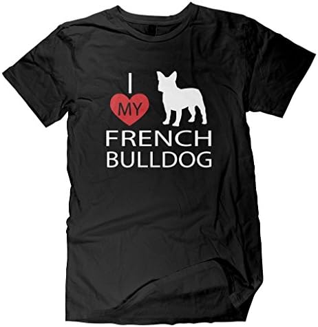 T-Shirt Woman I Love My French Bulldog Shirt Cotton Short Sleeve