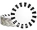 Disposable Plates - 80-Count Paper Plates, Party Supplies for Appetizer, Lunch, Dinner, and Dessert, Black and White Striped Design, 9 Inches in Diameter
