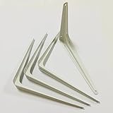 Shelf Brackets White 8 x 10 inches Pack of 4 PCS Great for Hanging Shelves Supports
