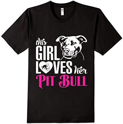 Men's This Girl Loves Her Pit Bull Tee Shirt Large Black