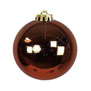 Mojawo XXL kerstballen kerstboomballen decoratiebal boomversiering bruin Ø 20cm sierballen