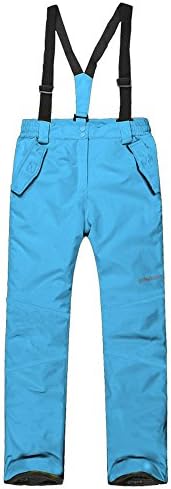 mansmoer Children's Winter Sport Ski Snowboard Pants Boys Girls Warm Salopettes (134/140, Blue)