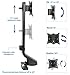 VIVO Black Adjustable Single Monitor Mount for Sit-Stand Workstation Desk Converter | Monitor Arm Fits One (1) Screen up to 32″ (STAND-V001U)thumb 2