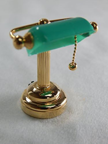 Heidi Ott Dollhouse Miniature LED Banker's Office Lamp Green Shade #YL1697