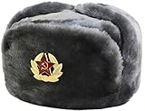 Hat Russian Soviet Army Air force Fur Military Ushanka * GR * Size M
