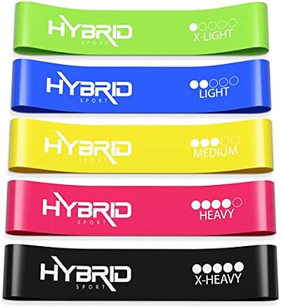Hybrid Sport Hybrid Resistance Bands Set of 5 Premium Skin Friendly