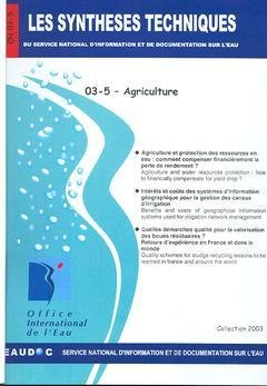 Agriculture et protection des ressources en eau