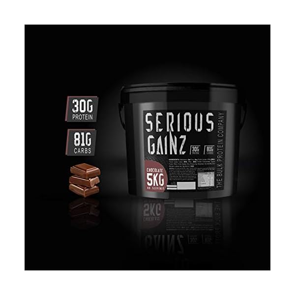 The-Bulk-Protein-Company-SERIOUS-GAINZ-Whey-Protein-Powder-5kg-Weight-Gain-Mass-Gainer-30g-Protein-Powders-Chocolate The Bulk Protein Company, SERIOUS GAINZ - Whey Protein Powder - Weight Gain, Mass Gainer - 30g Protein Powders…