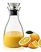 60oz Borosilicate Glass Carafe - Water Bottle with Drip-Free Lid by Comfify - Glass Carafe Pitcher for Hot & Chilled Beverages w/Stainless Steel Lid, Pitcher for Iced Tea, Juices, Water & More