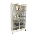 Storage Shelving unit cover Off White, fits racks 30"Wx18"Dx72"H one side see through panel (Cover only)