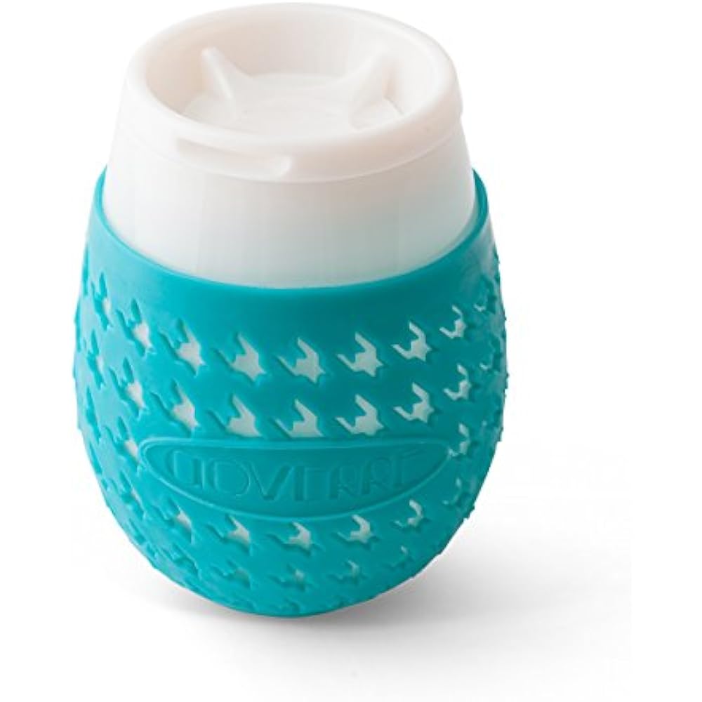 A Wine Glasses GLASS Portable Stemless Tumbler W/Silicone Sleeve & Lid