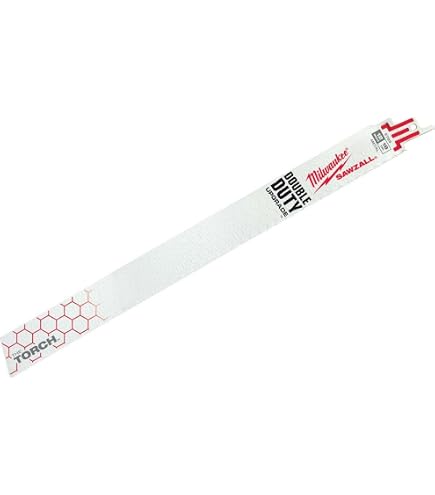 Milwaukee 48-00-5789 Super Sawzall Blades 12-Inch 18 TPI Bi-Metal – 5 Pack