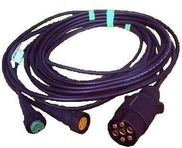 Aspöck trailer cable, 5 m, 7–pin connectors, wiring harness with bayonet clasp