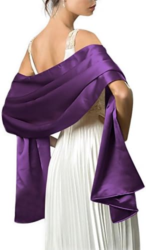 Noblee Satin Shawl Wrap For Women's Wedding Formal Party(More Color)