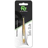 FE Motif Tweezer Golden Plated Straight Tip