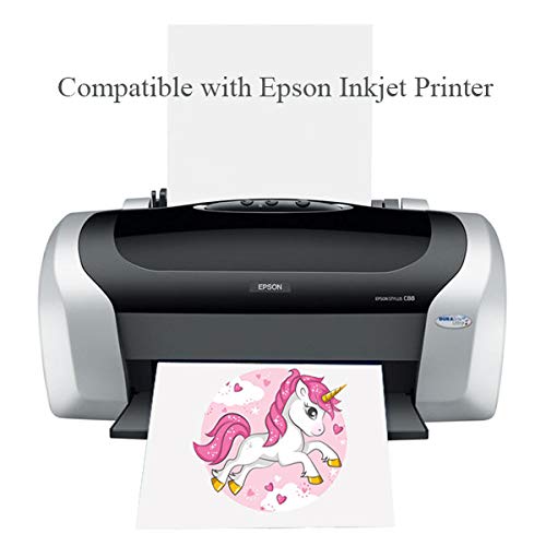 Printable HTV Heat Transfer Vinyl for Inkjet Printers Iron-On light T ...