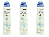 Dove Original Spray Deodorant Anti Perspirant 150 Ml 5.07oz (Pack of 3)
