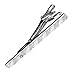 Tie Clips, Hugesavings 3Pcs Fashion Necktie Clips Tie Bar Clips Tie Pins Set Silver Tone