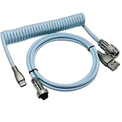 Coiled USB C Mechanical Keyboard Cable