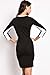 Azbro Women's Black Block Long Sleeve Dress