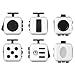 Focus Cube, Magicfly Fidget Cube For Anxiety Stress Relief Attention Focus Cube Toy For Adult Gift ADHD, White+black button